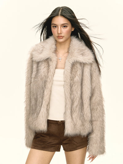 green fur coat