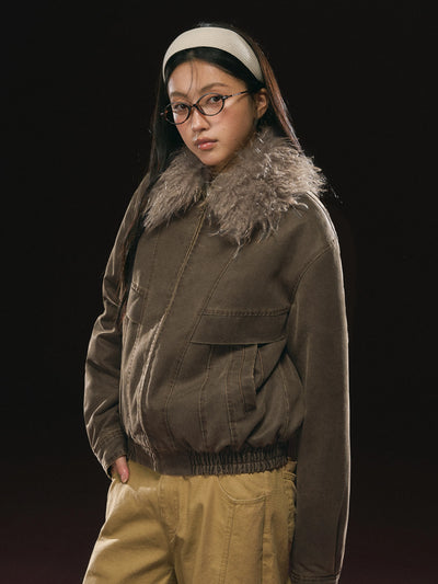 fur collar coat