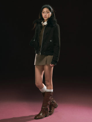 quilted leather coat