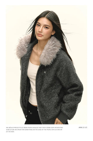 fur collar coat