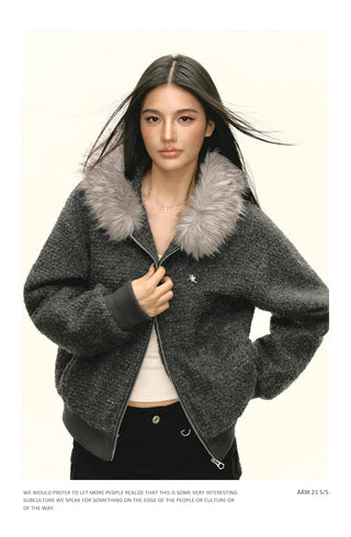 fur collar coat