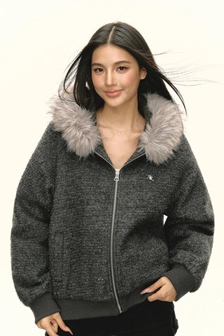 fur collar coat