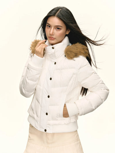 fur down jacket
