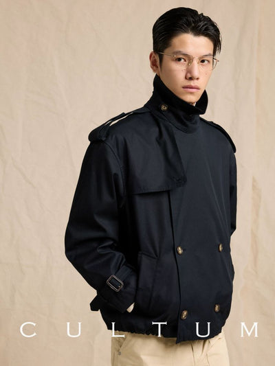 [CULTUM] Water-Resistant Cotton Short Trench Jacket