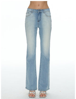 [NECY] Light Washed Flare Jeans