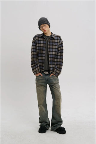 [MASONPRINCE] Plaid Brushed Cotton Jacket