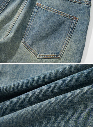 [Monterest] Washed Wide Leg Denim Pants