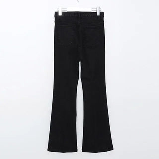 span boot black denim pants