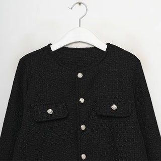 Gold button tweed jacket