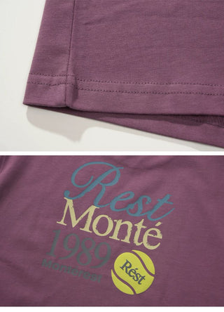 [Monterest] Tennis Print Cotton T-Shirt