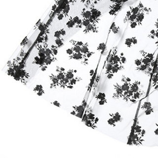 Sweetheart neck flower print mesh tube mini dress