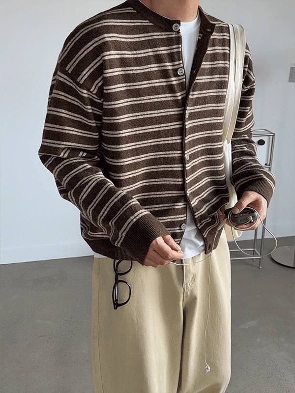 Ravi Stripe Round Cardigan