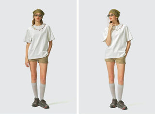 [Monterest] Necklace Print Embroidered Relaxed Tee