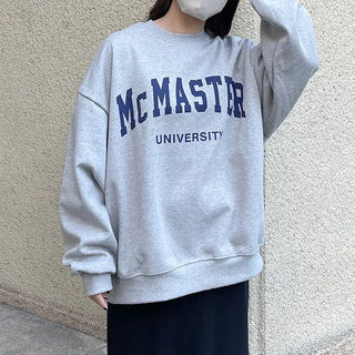 Fleece-lined printed sweatshirt