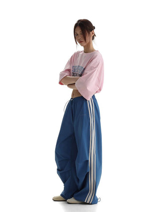 [MASONPRINCE] Side Stripe Parachute Pants