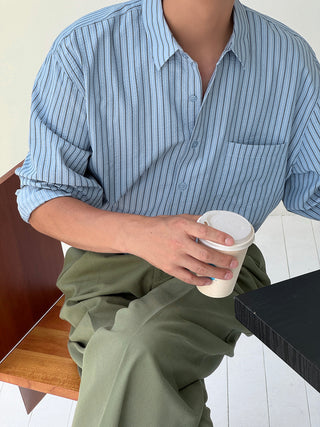 Cohen Seersucker Stripe Shirt