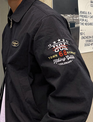 USA TOWN Embroidered Blouson (2 colors)