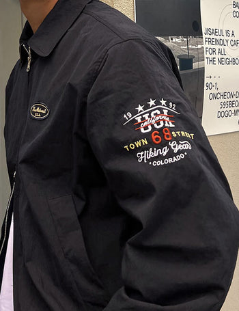 USA TOWN Embroidered Blouson (2 colors)