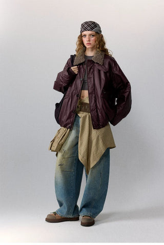 [Monterest] Detachable Fur Collar Deck Jacket