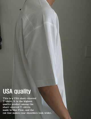 1 + 1 Cut Cotton Short Sleeve T-shirt (High Q)