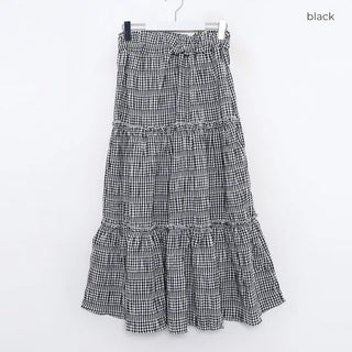 Checked cantan skirt