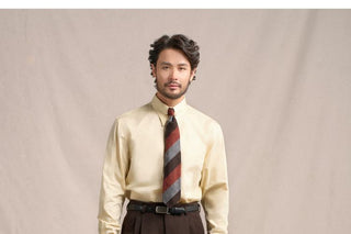 [CULTUM] 1930s Long Point Collar Cotton Shirt