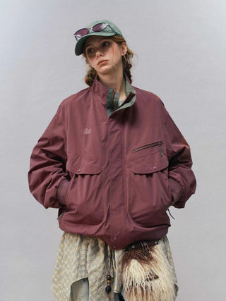[Monterest] Water-Resistant Stand Collar Work Jacket
