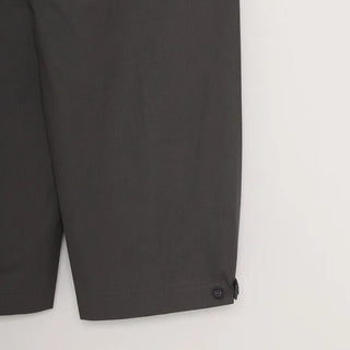 Deep pintuck line cotton pants