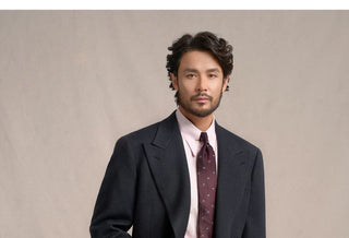 [CULTUM] Wool Twill Double-Breasted Peak Lapel Suit