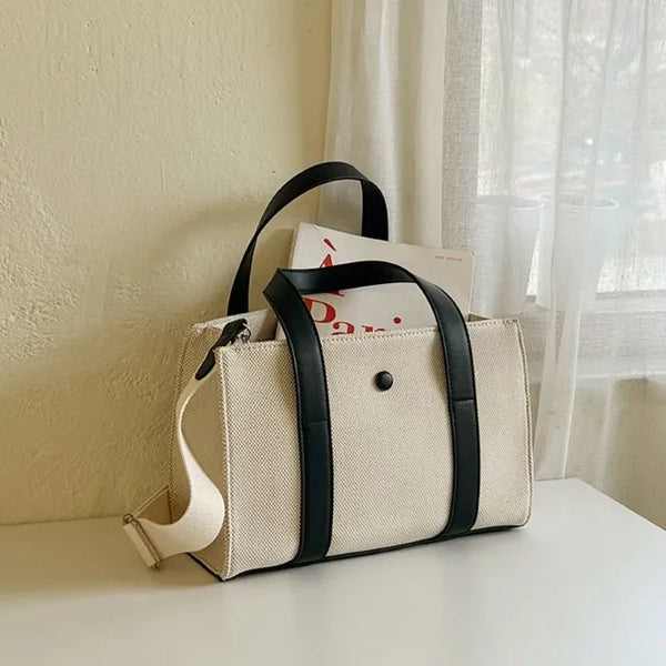 Canvas Square Cross Eco Bag (2 colors)