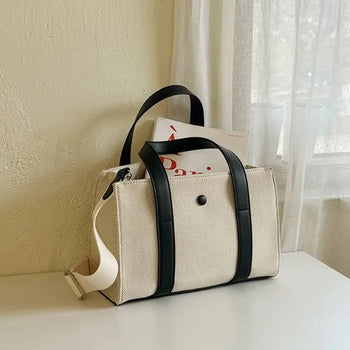 Canvas Square Cross Eco Bag (2 colors)