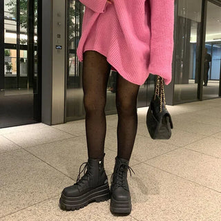 Polka dot sheer stockings