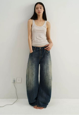 MASONPRINCE Distressed Curved Denim