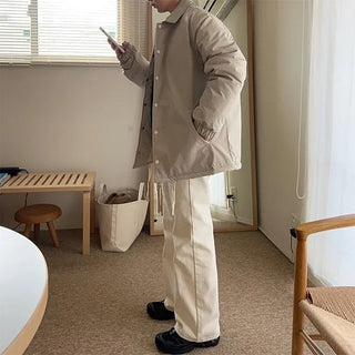 Long cream denim