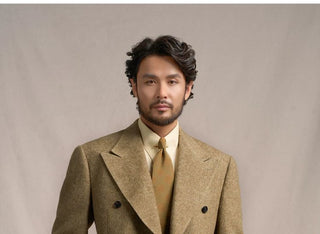 [CULTUM] 1930s Wool Blend Peak Lapel Blazer