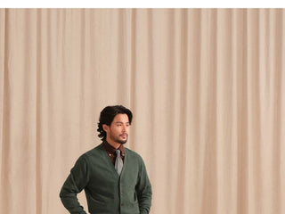 [CULTUM] V-Neck Cotton Cashmere Blend Cardigan