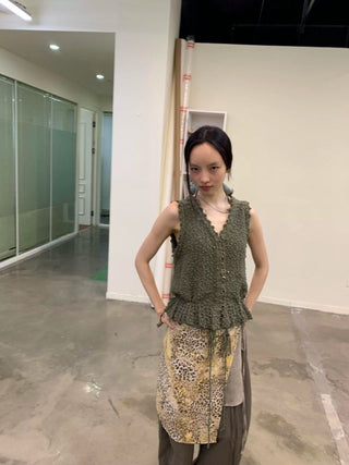 NEVERSEEZ Texture Knitted Vest