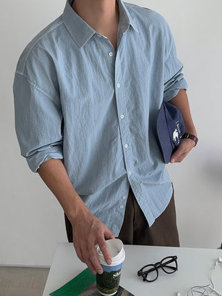 Luel Nylon Pigment Oversized Shirt
