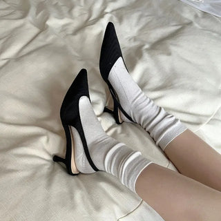 Stiletto slingback mid-heel
