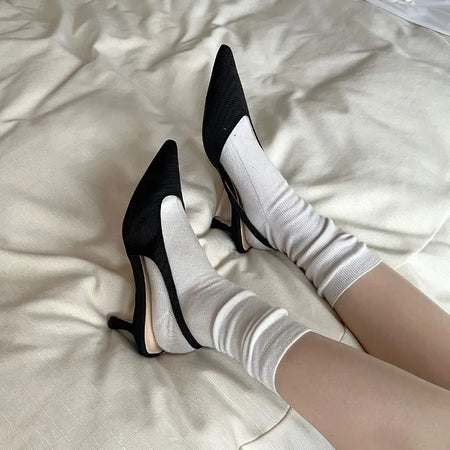 Stiletto slingback mid-heel