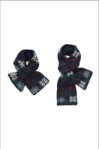 [MASONPRINCE] Fair Isle Cable Knit Winter Accessory Set