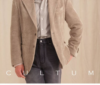 [CULTUM] Knitted Corduroy Blazer