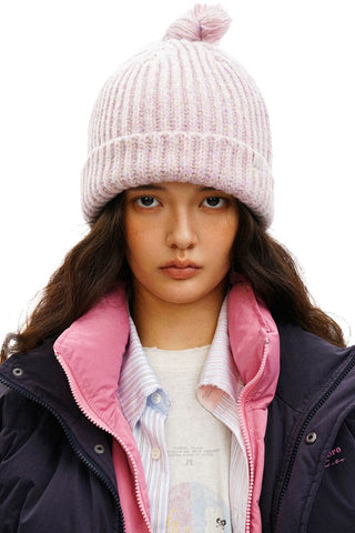 [Moromoro2] Wool Blend Tassel Knot Beanie