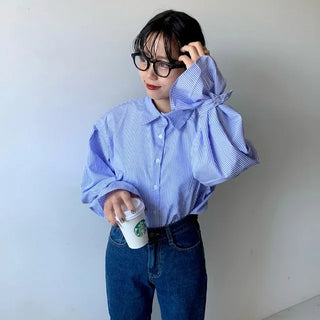 Cuff Point Striped Shirt