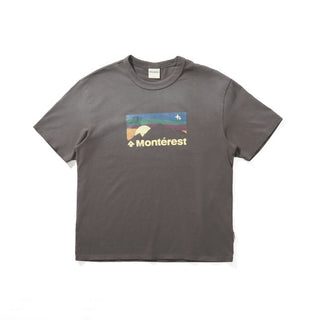 [Monterest] Washed Distressed Mountain Print T-Shirt