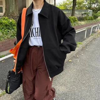 Double-zip cotton jacket