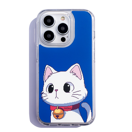 1980's Cat (Black) Gel Hard Phone Case