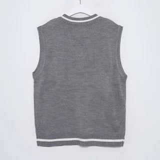 V-neck knit vest