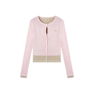 [NOTAWEAR] Lambswool Faux Two-piece  Cardigan