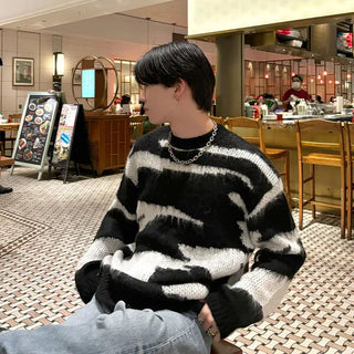 (Unisex) Oversized Zebra Knit